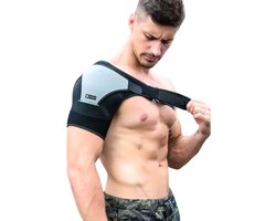 KANGKA® Schouderbrace - Verstelbaar & Stabiliteit - Geschikt voor de Linker en Rechterschouder - Sportbrace - Schouderklachten