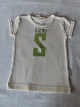 T shirt korte mouwen - Meisjes - Ecru - S Groen - 2 jaar 92