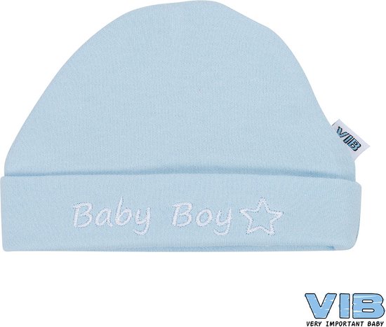 VIB® - Muts rond - Baby Boy (Blauw) - Babykleertjes - Baby cadeau