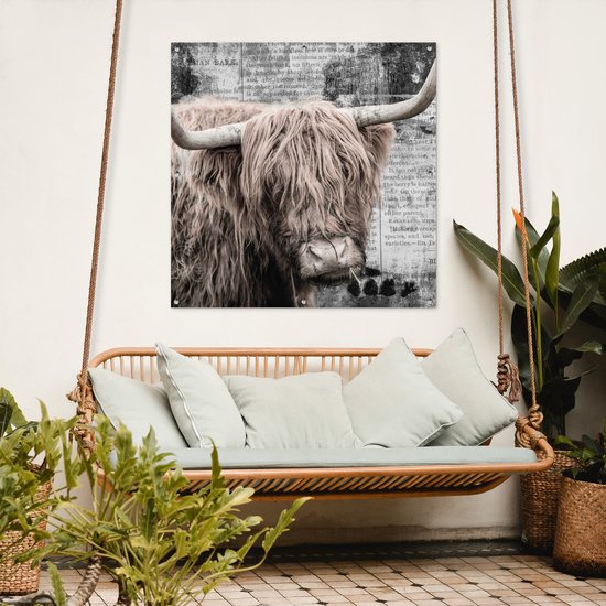Tissu de jardin Highlander écossais - Journal - Rétro - 100x100 cm