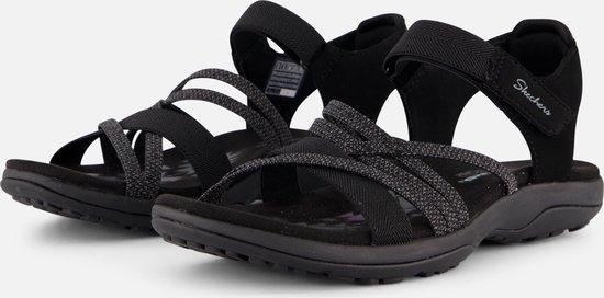 Skechers REGGAE SLIM - MEADOW GRAZER Dames Sandalen - Zwart