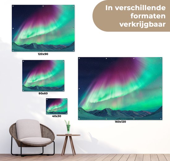 Fraai affiche de jardin Northern Lights 60x40 cm - petit - Toile de jardin / Toile d'extérieur / Peintures pour l'extérieur (décoration de jardin)