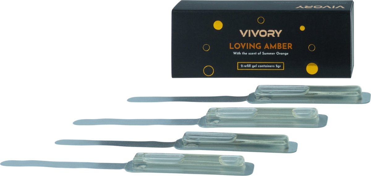 Goedkoopste Vivory Luxe Autoparfum - Loving Amber, met de geur van Citrus en Sinaasappel Refills VOORDEEL AANBIEDING