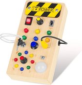 Sensorisch speelgoed - Montessori - Schakelaar - Drukknopjes - Kinderen - Tech - Techniek - Drukbord - Verantwoord - Led - Reisspeelgoed - Onderweg - Ontwikkeling