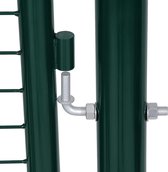 Portail de clôture de jardin en acier galvanisé avec poignée de porte verrouillable et clé 106 x 100 cm (lxh), vert