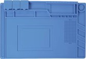 Velleman Silicone soldeermat, 450 x 300 mm, blauw