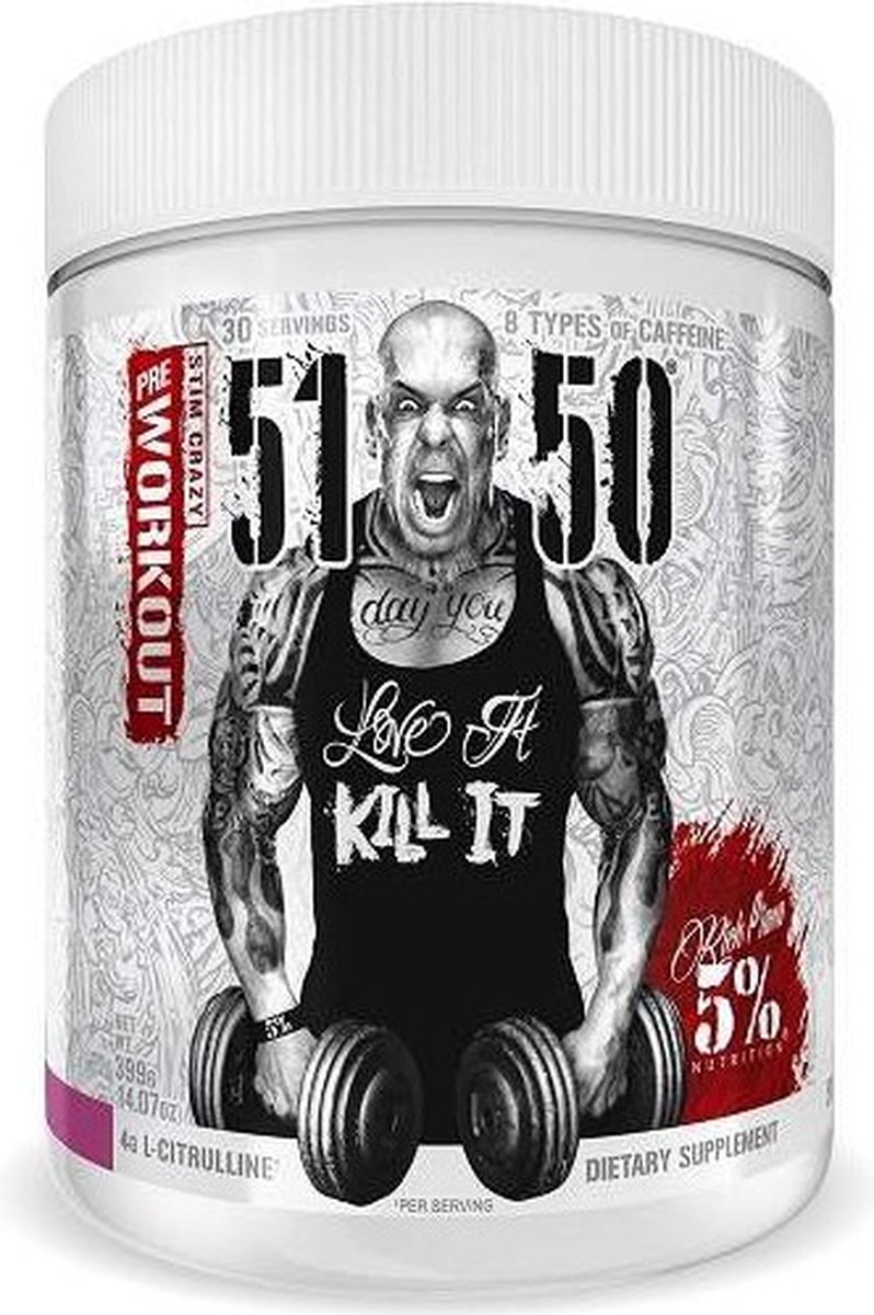 Goedkoopste 5 Nutrition Rich Piana Pre-Workout - 5150 Pre Workout - Legendary Series - Wild Berry - 375 gram (30 doseringen