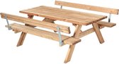 Picknicktafel Thermowood - Opklapbare zitting en rugleuning - 155 x 177 x 71 cm