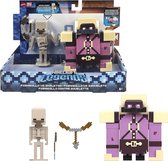 Figurines de jeu Minecraft Legends Pigmadillo VS Skeleton - 8 cm