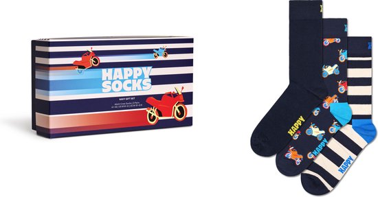 Happy Socks - 3-pack Marine Coffret cadeau Taille 41-46