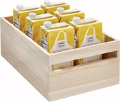 EcoWood Keukenopbergdoos van milieuvriendelijk Paulowniahout voor keukens badkamers - beige, 381 x 254 x 157 cm Wooden crates