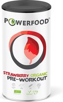 PowerFood Organic Pre-Workout Strawberry 1kg