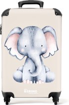 Bol.com NoBoringSuitcases.com® - Baby koffer olifant - Reiskoffer trolley - 55x35x25 aanbieding