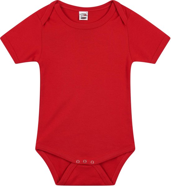 Foto: Basic rompertje rood voor babys katoen 240 grams basic rode baby rompers kleding 80