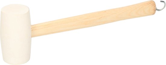 Rubberen hamer met haringtrekker haak - 27cm - campinghamer / haring hamer
