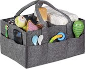 sac à langer pour bébé, 11 compartiments, séparateurs amovibles, sac à langer portable, organisateur de table à langer, gris foncé