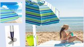 Parasol de Plage Colore - Perceuse a sable 180 cm - Housse de transport - Protection UV - Inclinable