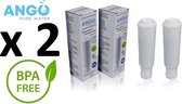 2 x ANGO Waterfilter voor Krups, Melitta, Nivona en andere koffiemachines, compatibel met Krups Aqua/Pro Aqua/F088