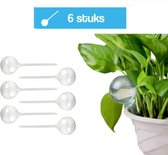 DIVERZA Waterdruppelaar voor planten 6 stuks – Transparant – Kamerplanten – Buitenplanten - Waterbol – Automatisch Watergeefsysteem – Druppelsysteem – 250 ML