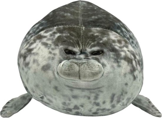 Uni-Toys - Zeehond grijs gestippeld - 21 cm (lengte Uni-Toys - Zeehond grijs gestippeld - 21 cm (lengte