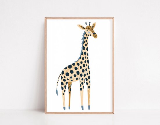 Affiche chambre d'enfant girafe - Décoration Chambre de bébé - 30x40 cm - 1 pièce