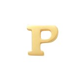 New Bling 9NBG-902P Gouden Letter Oorknop P - 1/2 paar - 14 Karaat - 3,6x3,4mm - Oorbel - Cadeau voor haar - Goud