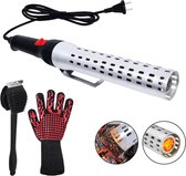 JÜSS Aansteker - BBQ Accesoires - Elektrische Aansteker - BBQ Aansteker - BBQ Borstel - Looftlighter - GRATIS Hittebestendige handschoen & Schoonmaakborstel - V2 model