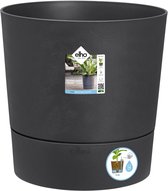 Elho Greensense Aqua Care Rond 43 - Bloempot voor Binnen met Waterreservoir - 100% Gerecycled Plastic - Ø 43.0 x H 42.5 cm - Houtskoolgrijs