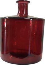 Vaas Frances - 21 rond/26 hoog - in de kleuren rood, amber of donkergroen - glas