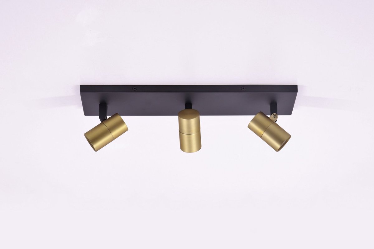 Spot Picollo 3 lichts L 40 cm incl mini GU10 zwart goud