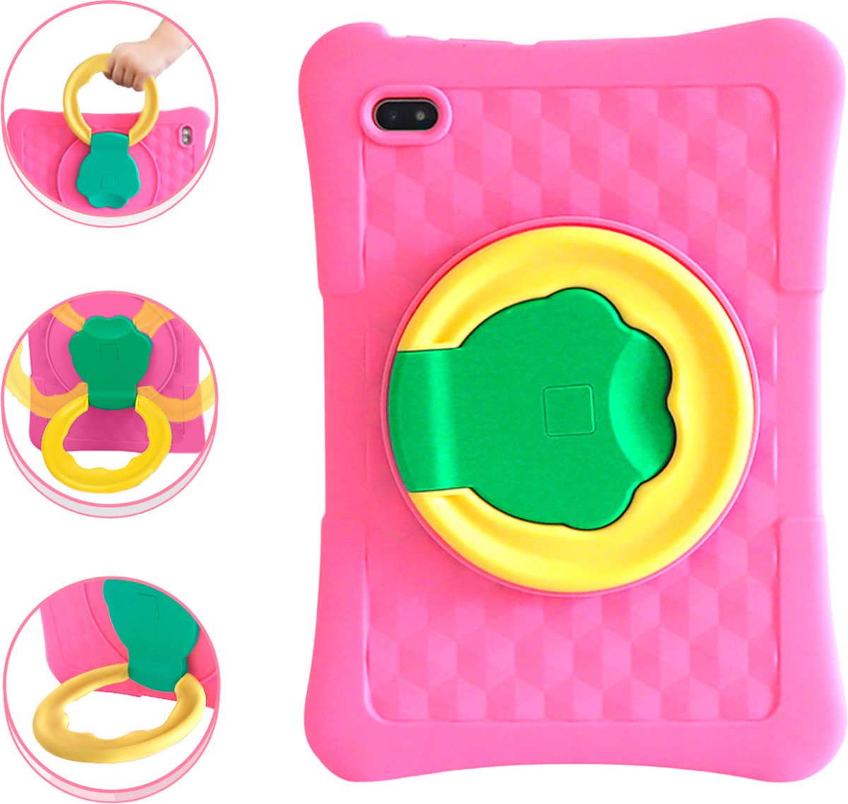 Siliconen Beschermhoes voor Bon Bon Electronics® 10.1" Kindertablet Pro - Roze