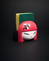 BLOGO Design GEISHA KOKESHI Edition Limited Collection « KIMONO » Porte-éponge en porcelaine Évier L8,4xP6,5x H7,5cm Poids 300 gr