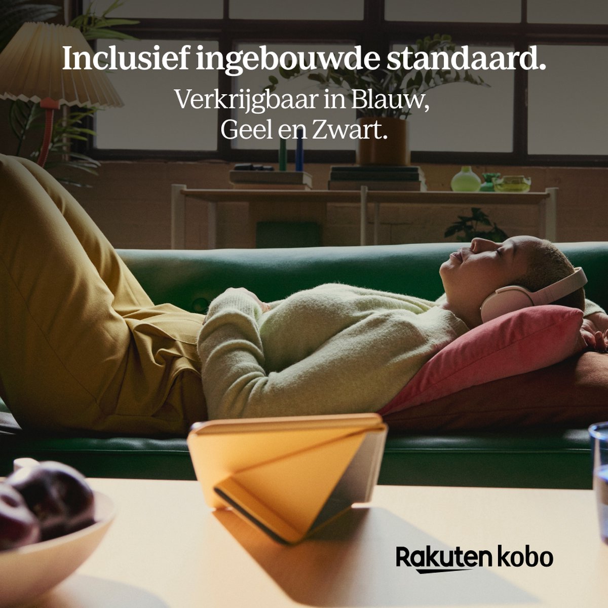 Kobo Libra Colour Hoes voor eReader - SleepCover - Zwart - Ingebouwde standaard – foto 5