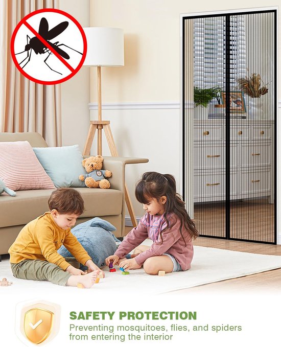XYXH Moustiquaire Porte Aimantée Magnétique Rideau 120x240 Cm, Porte Moustiquaire Battante, Moustiquaire Pour Porte Fenetre, Avec Aimants - Pour Porte De Balcon, Porte De Cave, Porte De Terrasse