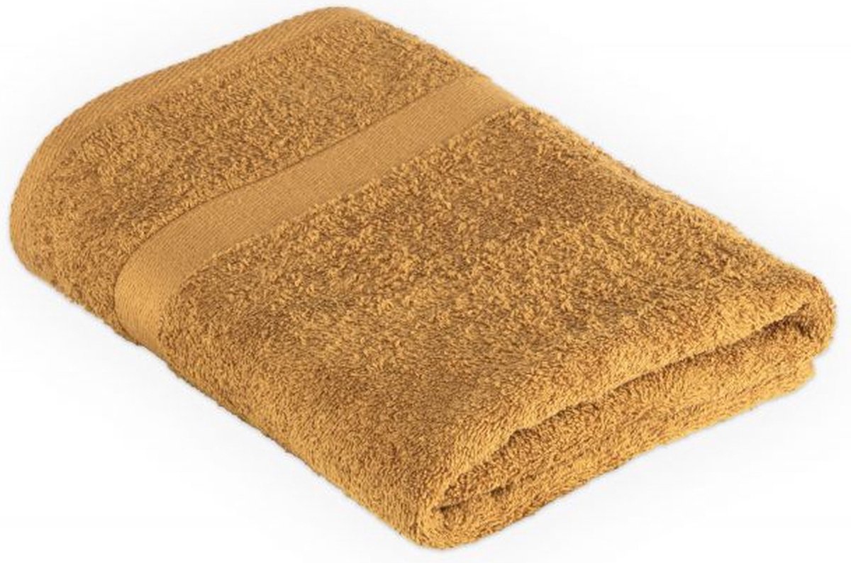 TISECO HOME STUDIO - Badlaken RIVA - SET/3 - 100% katoen - 450 g/m² - 100% katoen - superzacht en zeer absorberend - 70x140 cm - Camel