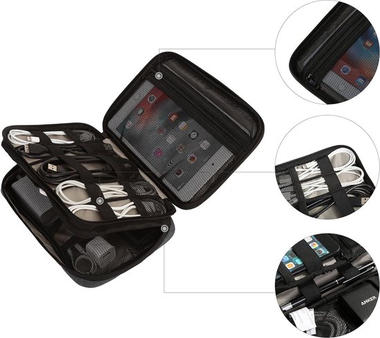 OrgaWise Kabeltas Elektronica Accessoires Organizer Kabeltas Organizer Reizen Universele Tas voor Accessoires Van Mobiele Telefoon Oplaadkabel Powerbank