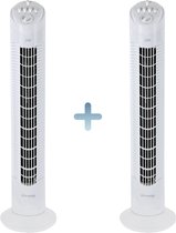 JAP Appliances Quebec (2 stuks) - Energiezuinige (50W) Ventilator met timer - Torenventilator met 3 snelheden - Wit