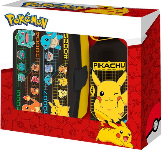 Pokémon Broodtrommel en Drinkfles - Schoolset - Lunchset - Lunchtrommel en Drinkbeker