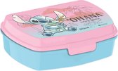 Disney Lilo & Stitch - 35 x 22 CM - Roze / Blauw - Lunchbox - Broodtrommel