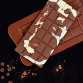 Siliconen bakvorm - Chocoladevorm - Chocoladereep - Tablet - 24 blokjes - Chocolade, koek, gebak, zeep, epoxy etc. - Geschikt voor o.a. oven, koelkast, vriezer, magnetron