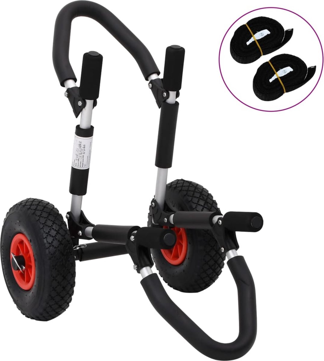 vidaXL - SUP - trolley - voor - surfplank - inklapbaar - 45 - kg - aluminium