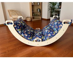 ScoobyWoody Houten Klimbrug/Klimboog Montessori Klimrek Naturel Hout - Kinderspeelgoed - Grote maat -