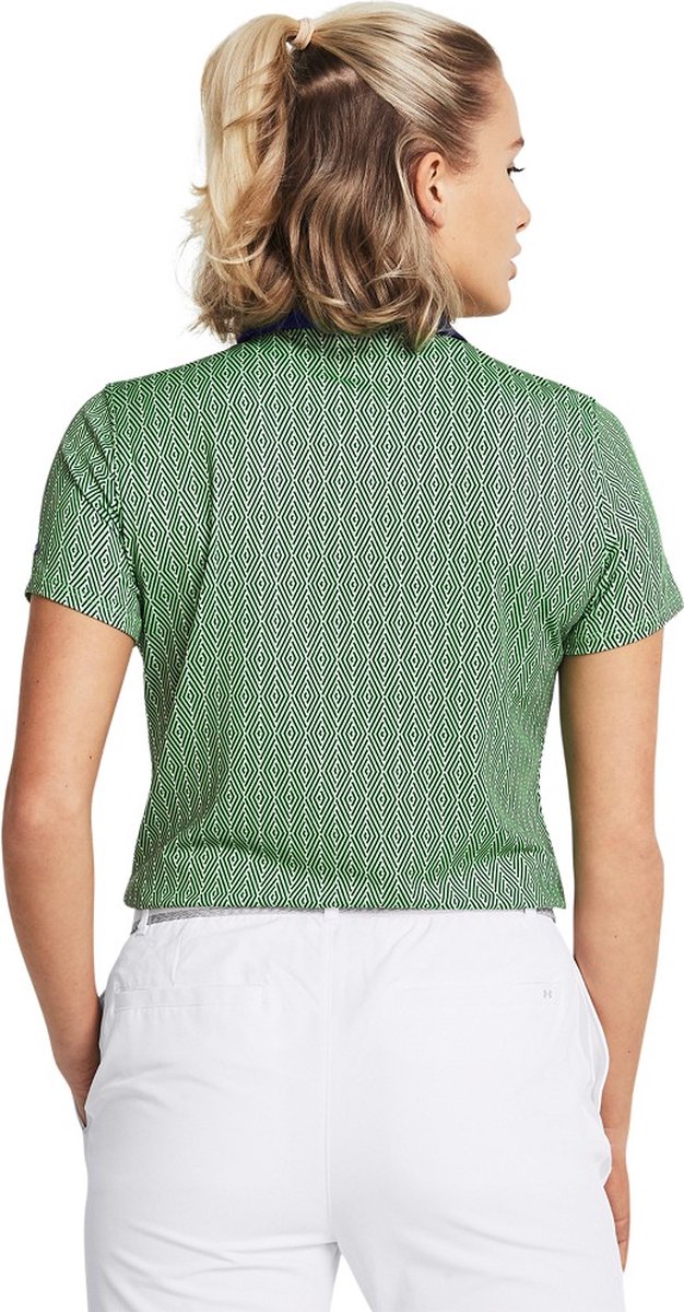 Dames Golfpolo Under Armour Playoff Ace Polo-Matrix Green Navy van DAM — afbeelding 2