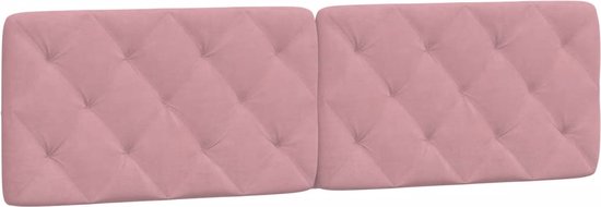 vidaXL - Hoofdbordkussen - 180 - cm - fluweel - roze