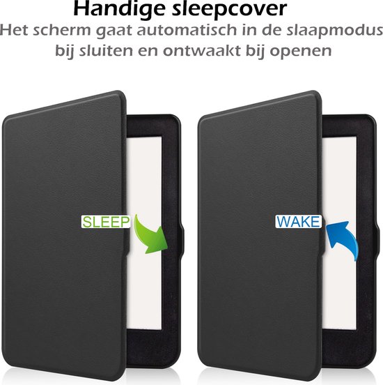 Hoesje Geschikt voor Kobo Nia Hoes Book Case - Hoes Geschikt voor Kobo Nia Hoesje Book Cover Met Screenprotector - Zwart van Hoesje  — afbeelding 3