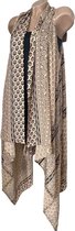 Kaftan - Vest - Omslagsjaal van viscose beige