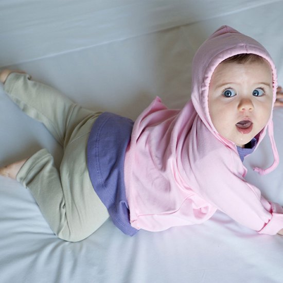 Baby broekje roze 74-80 sweatstof