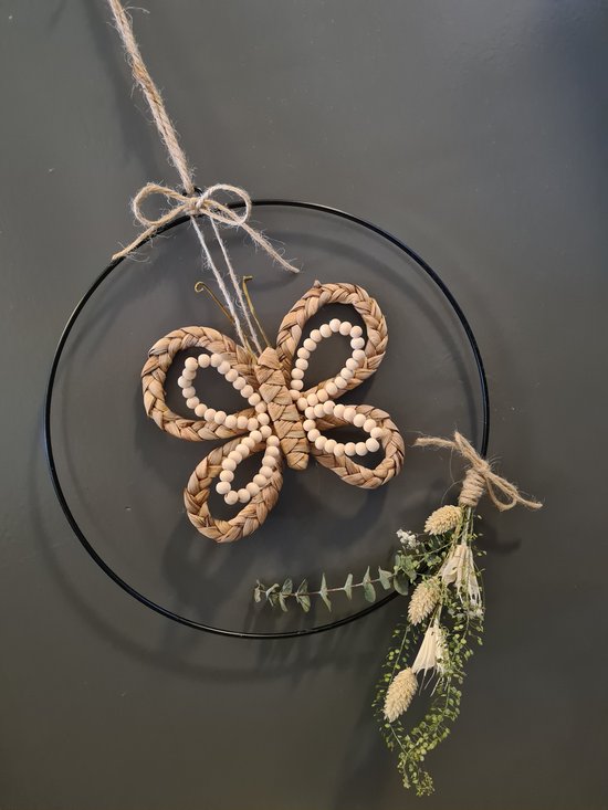 decoratie cirkel met vlinder Ø28cm