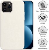 RNZV - Iphone 14 Pro hoesje - siliconen case - telefoonhoesje - wit
