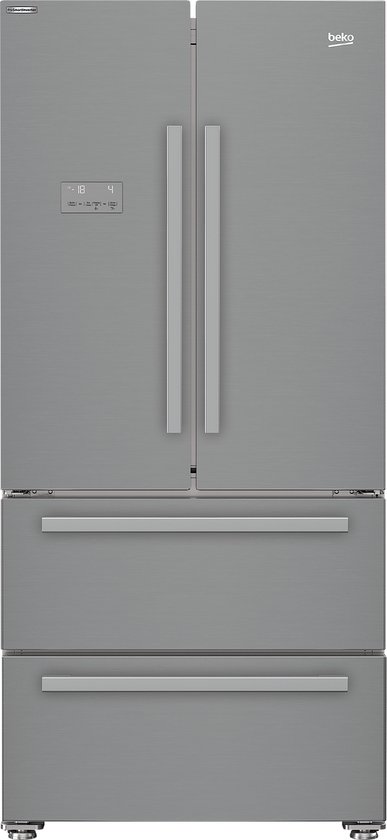Beko GNE6049XPN Amerikaanse koelkast | 84 cm | 539L | E | RVS | HarvestFresh | Luxe Design | 4 deurs
